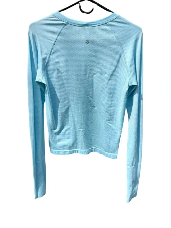 lululemon athletica Swiftly Tech 2.0 Race Length Long Sleeve Size 8 Blue Chill - Picture 3 of 13